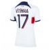 Tanie Strój piłkarski Paris Saint-Germain Vitinha Ferreira #17 Koszulka Wyjazdowej dla damskie 2023-24 Krótkie Rękawy